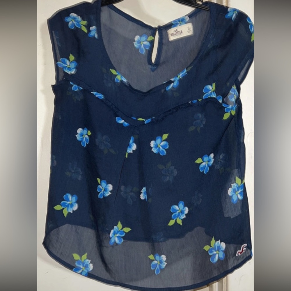 Hollister floral baby doll blouse